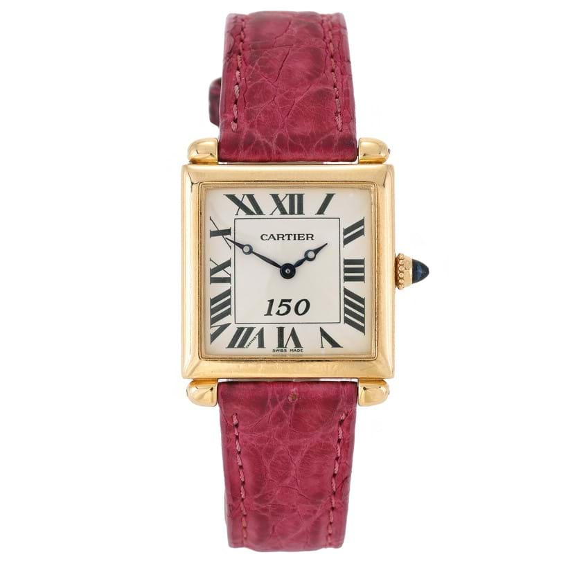 Inline Image - Cartier, Tank Obus, Harrods 150th Anniversary, Ref. 1630, a limited edition 18 carat gold wristwatch, No. 7/10, CC118309, circa 1999 | Sold for £6,930 (March 2024)