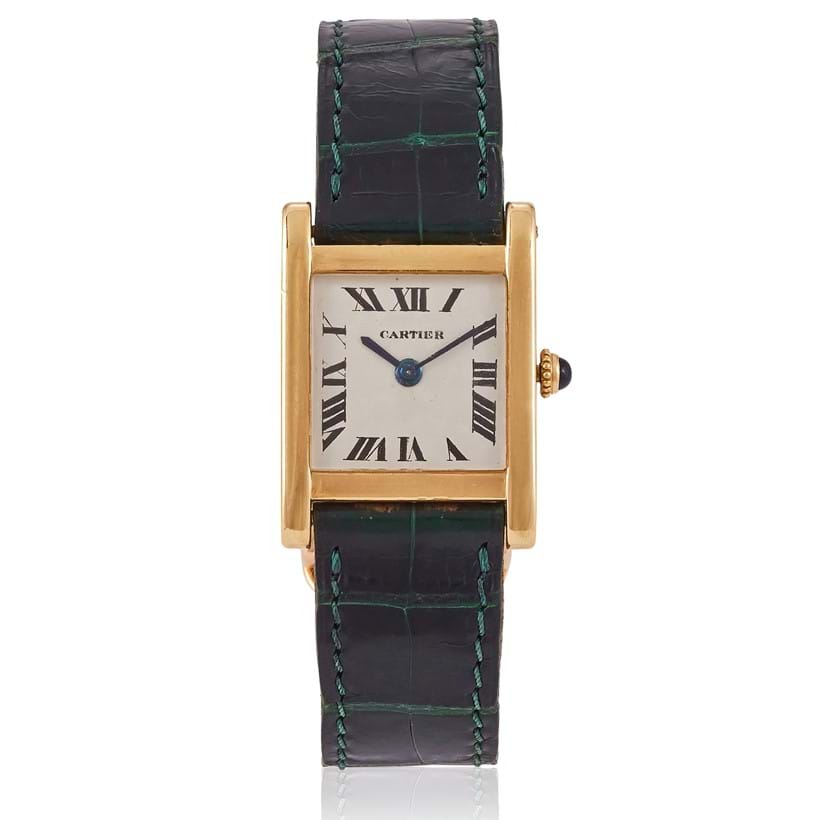 Inline Image - Cartier, Tank Normale, Ref. 7574, an 18 carat gold wristwatch, No. 10228, London 1966 | Sold for £37,700 (March 2025)