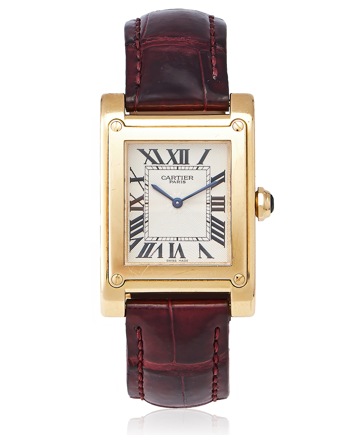 Inline Image - Cartier, Collection Privée, Tank, Ref. 2484 E, an 18 carat gold wristwatch, No. 0710MG, circa 2001 | Sold for £10,710 (March 2025)