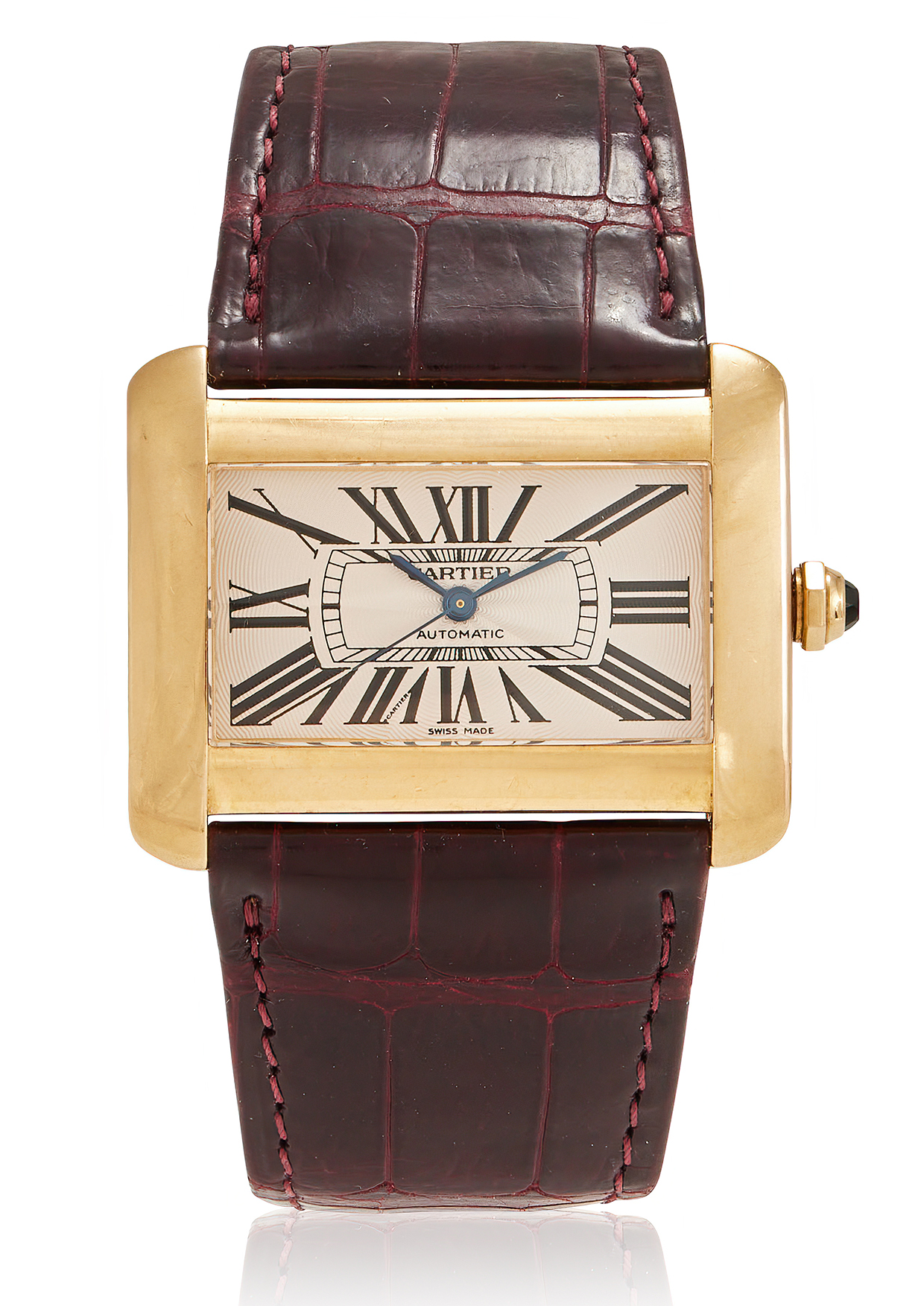 Inline Image - Lot 465: Y  Cartier, Divan, Ref. 2603, an 18 carat gold wristwatch, No. 269869CE, circa 2005 | Est. £3,000-5,000 (+ fees)