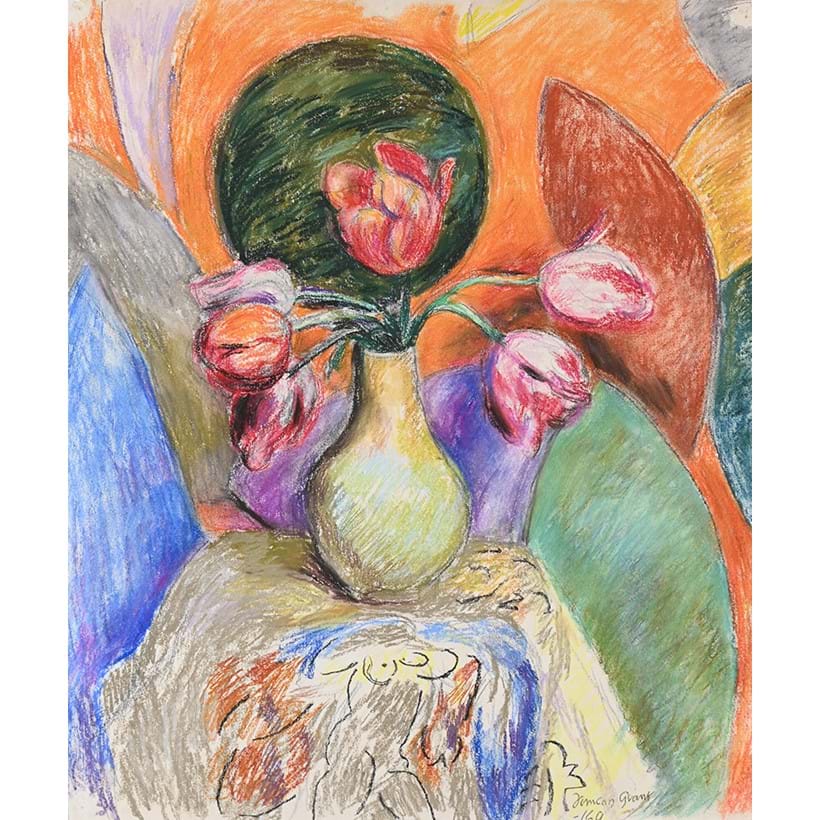 Inline Image - Lot 381: Duncan Grant (British 1885-1978), Still Life of Flowers, pastel and coloured crayon | Sold for £20,320