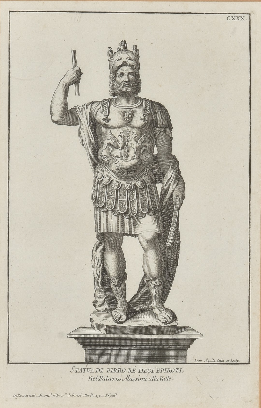 Inline Image - Lot 206, Italian School, 19th century, a set of six book plates of classical statues, est. £300-500 (+fees)