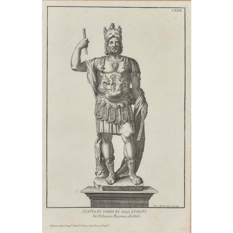 Inline Image - Lot 206, Italian School, 19th century, a set of six book plates of classical statues, est. £300-500 (+fees)