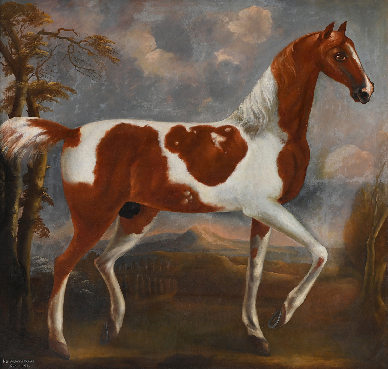 Lot 39 - ATTRIBUTED TO THOMAS BARDWELL (BRITISH 1704-1767), NED BALDRY'S SHELL HORSE IN A LANDSCAPE.jpg