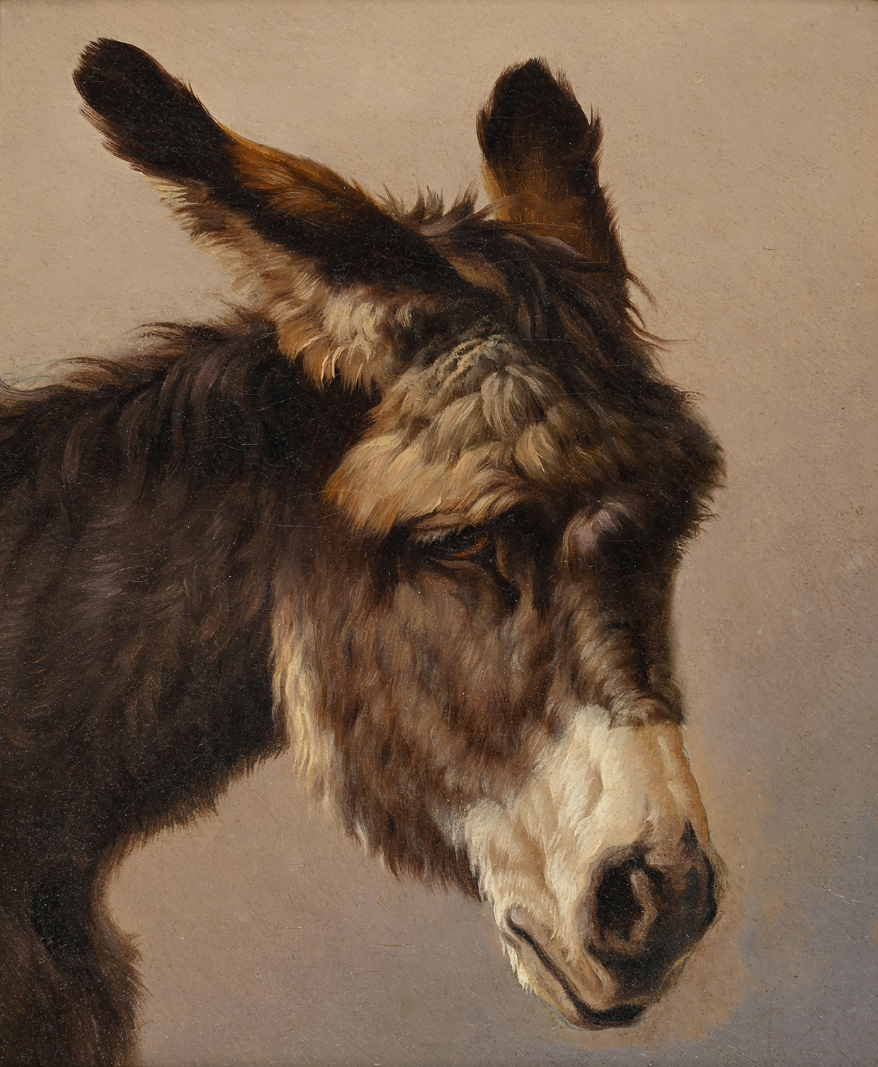 Inline Image - Lot 272: Rosa Bonheur (French 1822-1899), ‘Head of a Donkey’, Oil on canvas | Sold for £38,000 (+ fees)