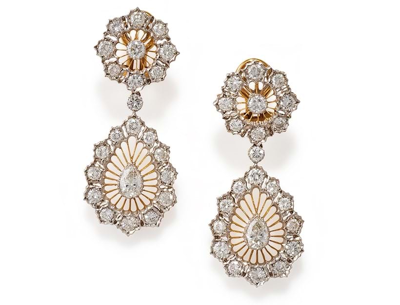 Inline Image - Lot 135: Buccellati, a pair of diamond earrings | Est. £10,000-15,000 (+ fees)