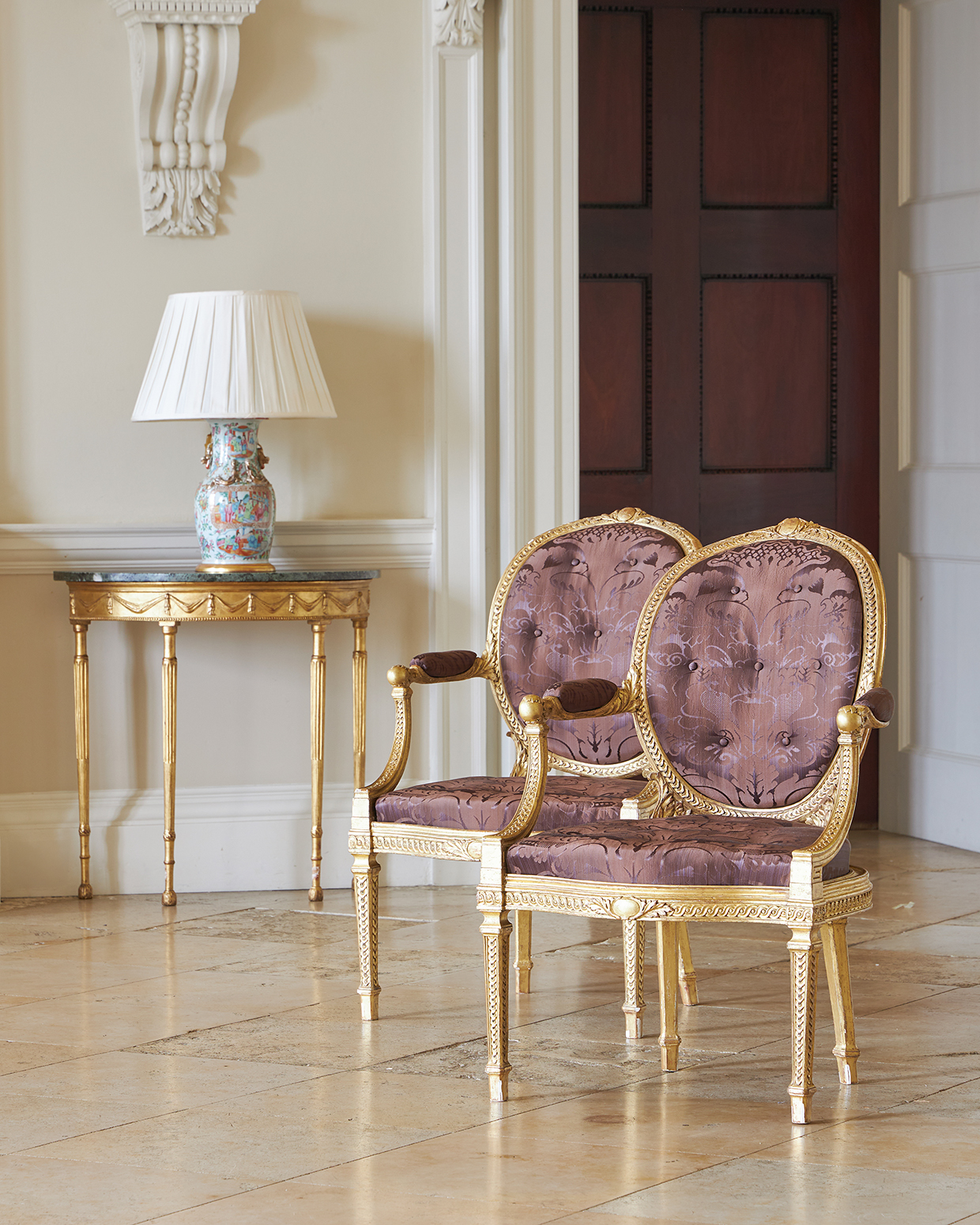 Inline Image - Lot 3: ‡ A pair of George III giltwood armchairs, attributed to John Linnell | Est. £8,000-12,000 (+ fees)