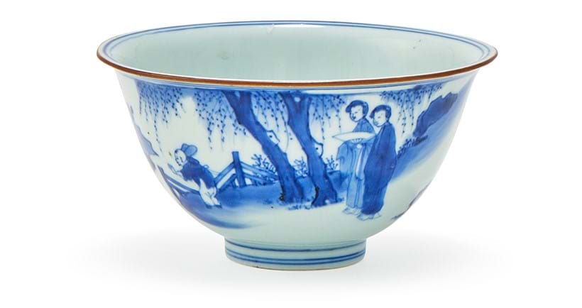 Inline Image - Lot 124: A Chinese blue and white bowl, Shunzhi Period (1644-1661) | Sold for £6,350