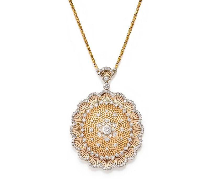 Inline Image - Lot 133: Buccellati, a diamond pendant necklace | Sold for £20,320