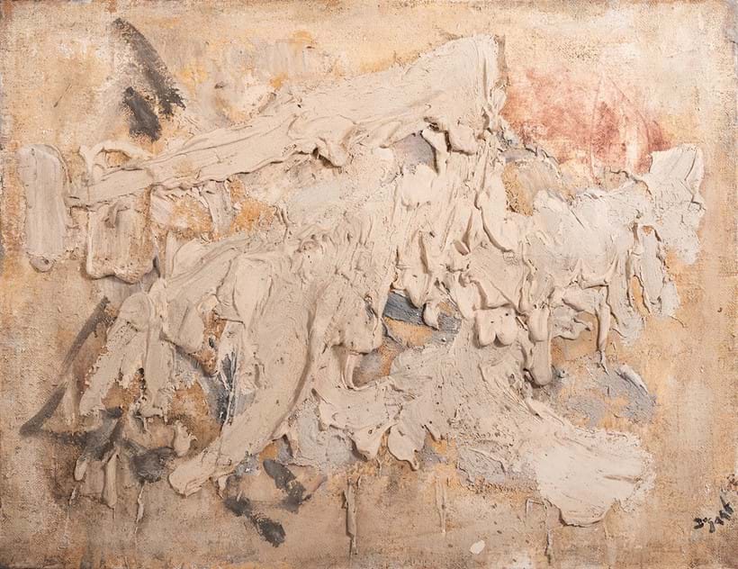 Inline Image - Bram Bogart (Dutch 1921-2012), 'Les Acre's', Oil and mixed media on canvas | Est. £8,000-12,000 (+ fees)