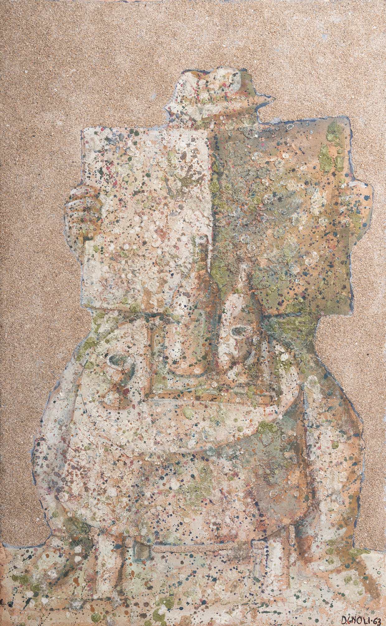 Inline Image - Domenico Gnoli (Italian 1933-1970), 'Man Reading Newspaper', Acrylic and sand on canvas | Est. £30,000-50,000 (+ fees)