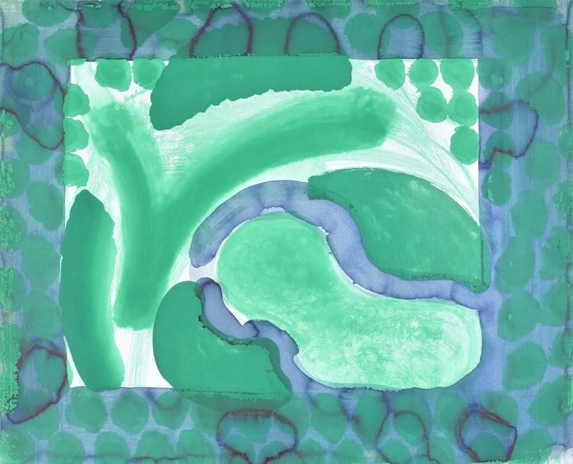 Inline Image - Howard Hodgkin (British 1932-2017), David's Pool (Heenk 55) 
Etching and aquatint printed in colours with hand colouring by Cinda Sparling; est. £3,000-5,000, sold for £7,440