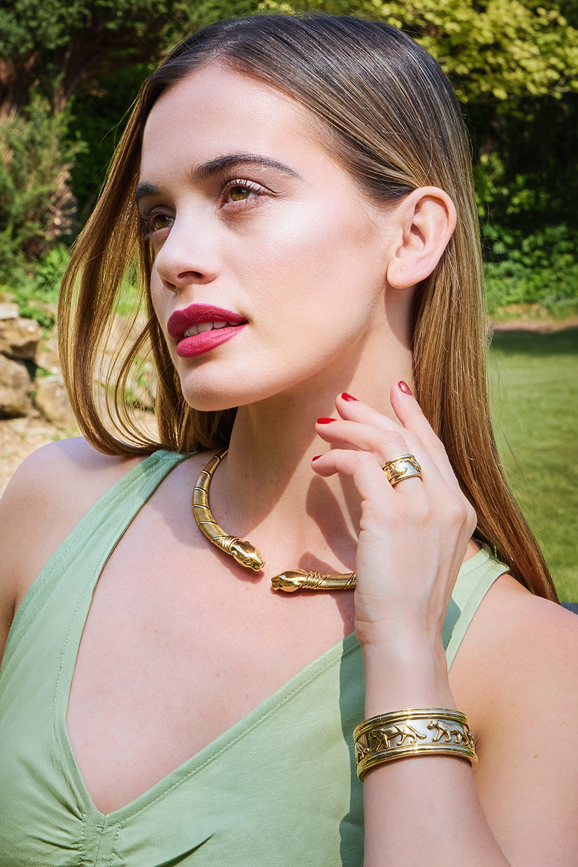 Inline Image - A Cartier, a 'Pharaon' bangle circa 1990 | Sold for £18,900 & A Cartier, a 'Pharaon' ring circa 1990 | Sold for £5,040