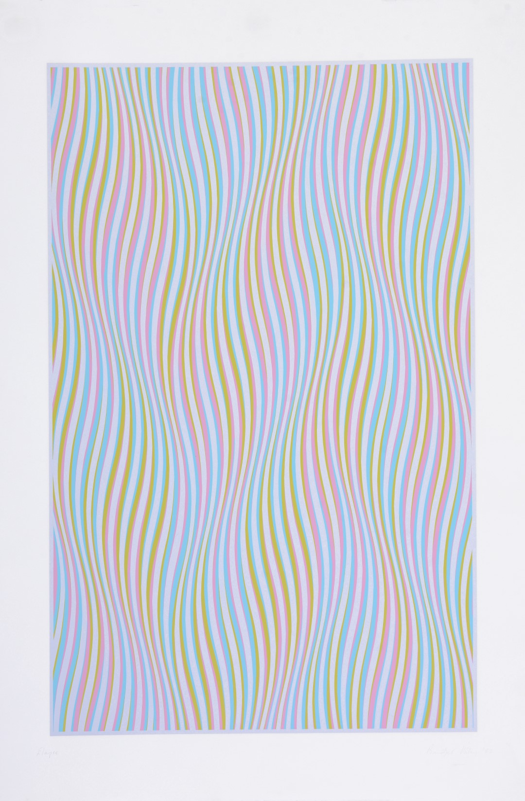 Inline Image - Bridget Riley (British b. 1931), Elapse (Schubert 30), screenprint in colours; est. £2,000-3,000, sold for £5,580