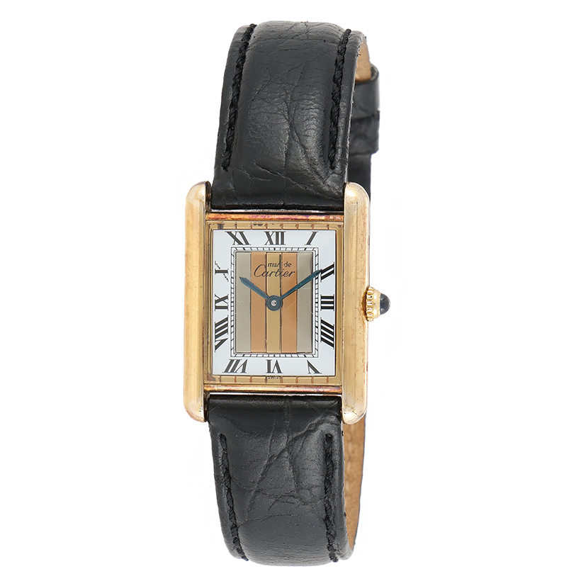 Inline Image - Cartier, Must De Cartier, Tank, Ref. 21032, a silver gilt wristwatch, No. 590005, circa 1980 | Sold for £945 (November 2023)