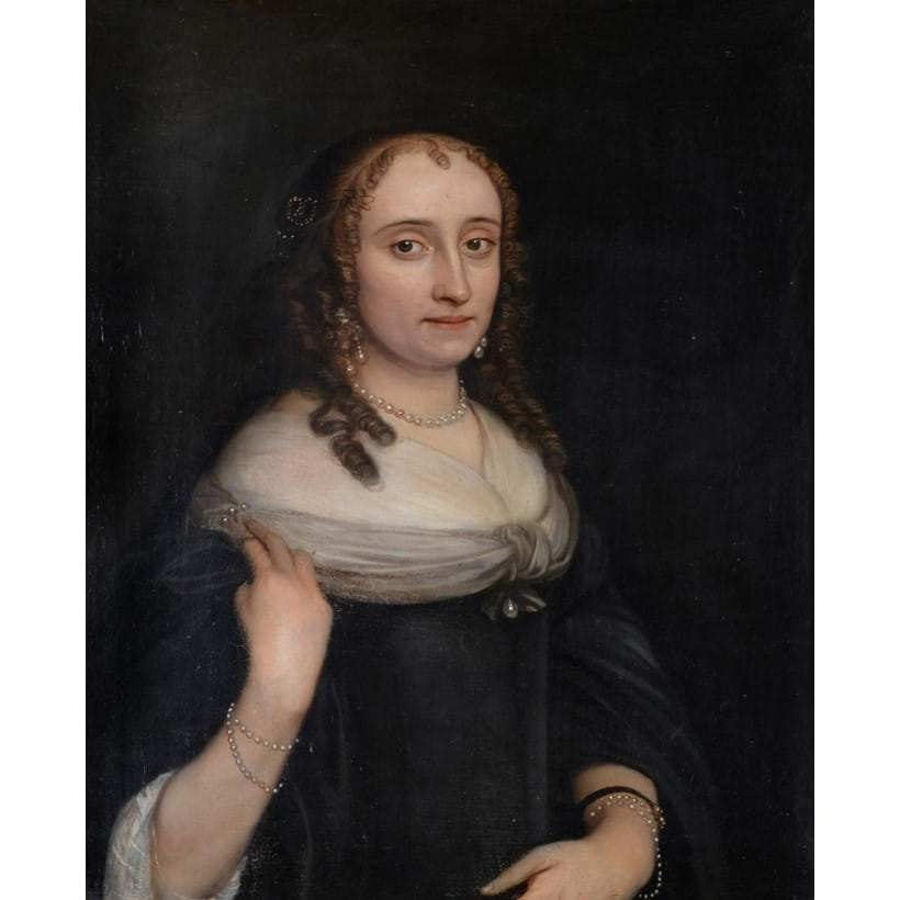 Inline Image - Dutch School (late 17thc. / early 18thc.), Portrait of a lady with pearls, oil on canvas, est. £700-900, sold for £1,875