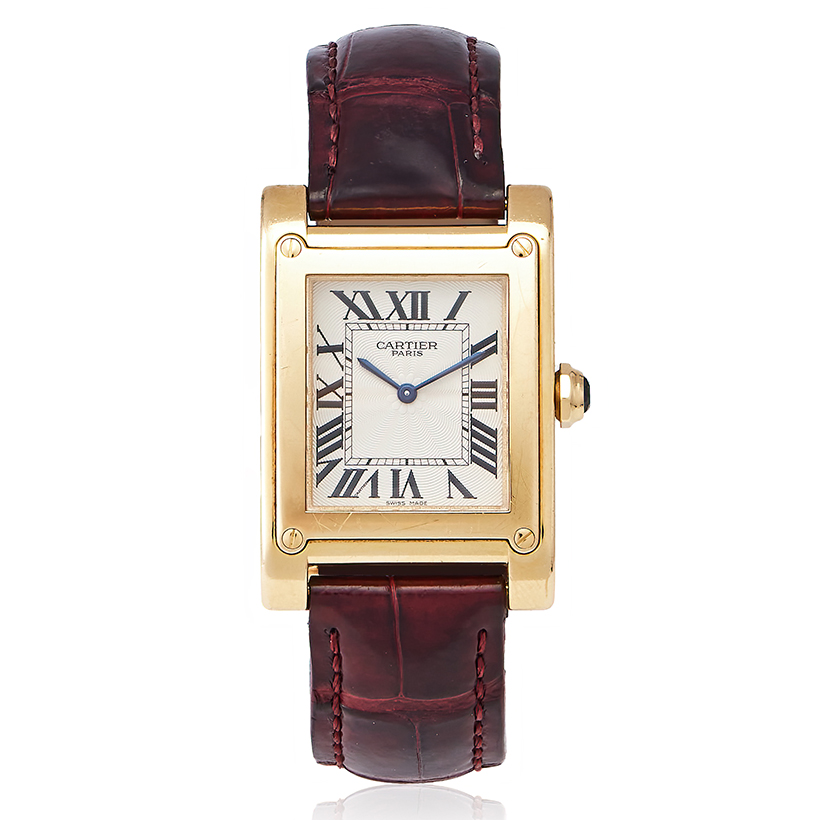Inline Image - Cartier, Collection Privée, Tank, Ref. 2484 E, an 18 carat gold wristwatch, No. 0710MG, circa 2001 | Sold for £10,710 (March 2025)