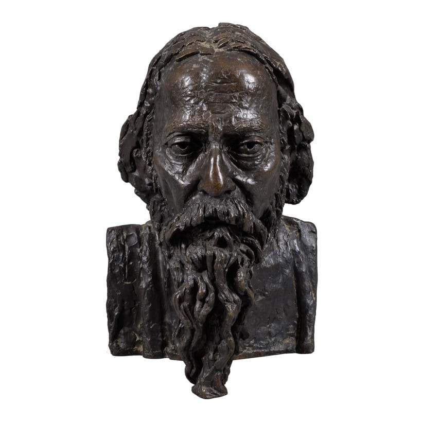 Inline Image - Sir Jacob Epstein (American/British 1880-1959), Portrait of Rabindranath Tagore, bronze with a brown patina, signed and numbered II lower right; est. £8,000-12,000, sold for £16,250
