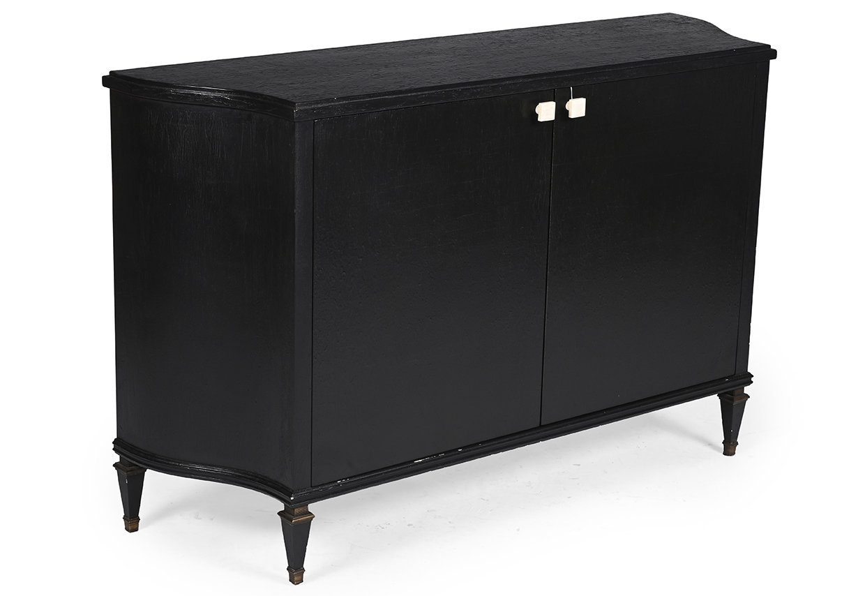 Lot 1015 - An ebonised 'Marais' two door side cabinet, by Louise Bradley, of recent manufacture from a Regent's Park home designed by Louise Bradley.jpg