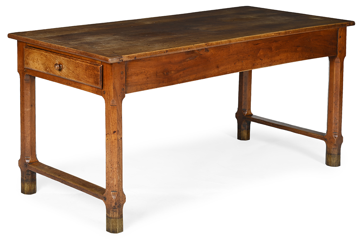 Lot 1173 - A FRENCH FRUITWOOD REFECTORY TABLE, 19TH CENTURY.jpg