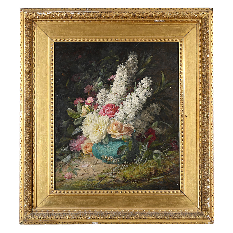 William Jabez Muckley (British 1837 - 1905), ‘Night Blowing Stock’, oil on canvas