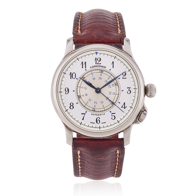 Longines, Lindbergh Navigation, ref. l2.605.4, a limited edition stainless steel wristwatch, no. 2987/3000, circa 1998