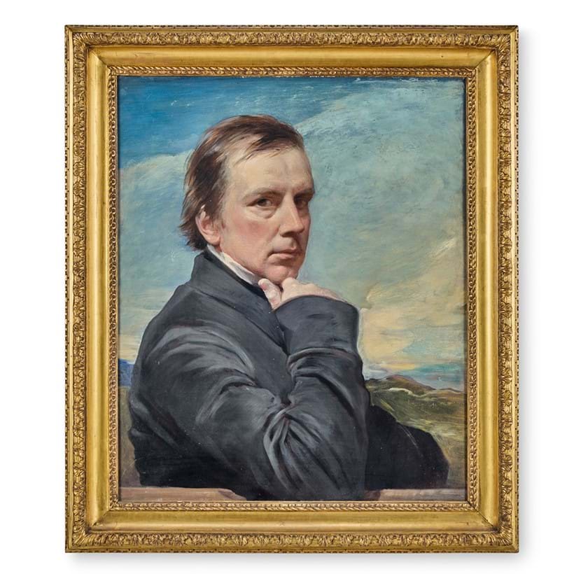 Inline Image - Lot 176: George Richmond (British 1809-1896) Self Portrait, half length, oil on canvas | Sold for £27,920
