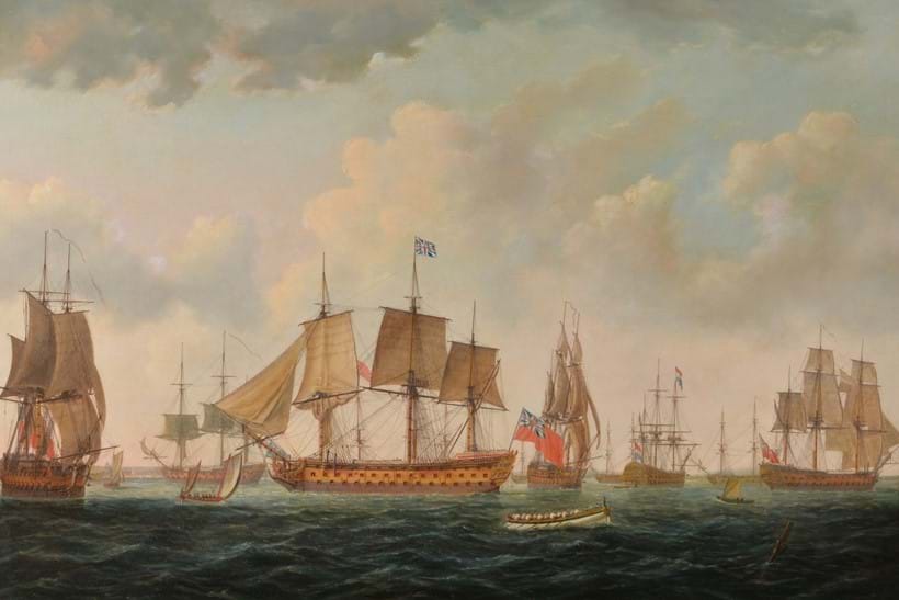 Inline Image - Lot 11: Adam Callander (British 1750-1817), HMS Queen Charlotte at Spithead; est. £12,000-18,000 (+fees)