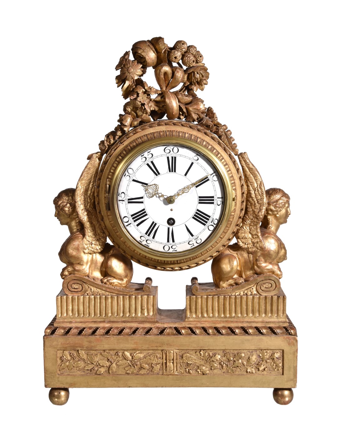 Inline Image - Lot 392, Continental carved giltwood mantel clock, early 19th century; est. £400-600 (+fees), from The Ballyedmond Collection