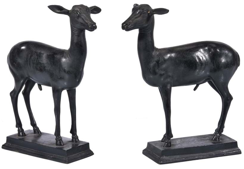 Inline Image - Lot 170, a pair of patinated bronze models of deer, circa 1900; est. £300-500 (+fees)