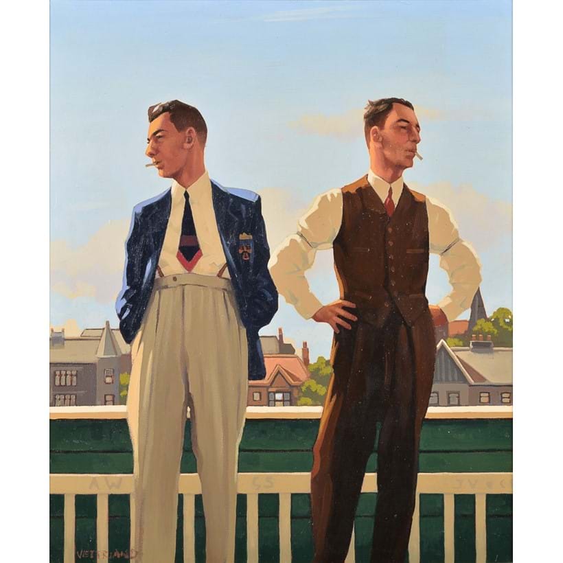 Inline Image - Lot 202, Jack Vettriano (Scottish b. 1951), The Cricketers, oil on canvas; est. £20,000-30,000 (+fees)