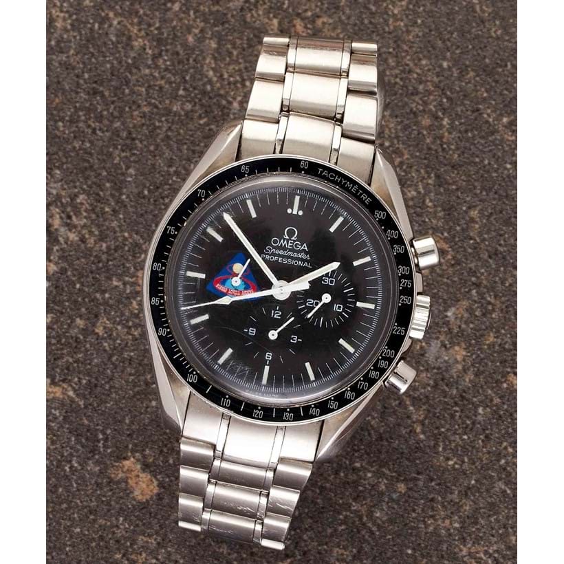 Inline Image - Lot 221, Omega, Speedmaster Apollo 8 series, ref. 35971200, limited edition stainless steel bracelet wrist watch; est. £1,800-2,600 (+fees)