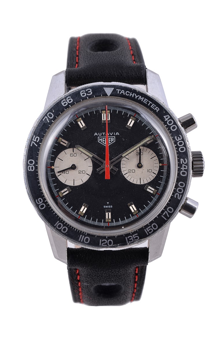 Inline Image - Lot 194, Heuer, Autavia, ref. 7763C, cal. Valjoux 7730, circa 1970; est. £3,000-5,000 (+fees)