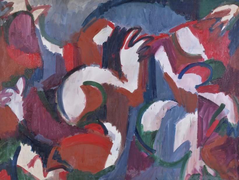 Inline Image - Lady Enjoying the Sun (On the Beach), signed and dated 8'66 lower left, oil on canvas