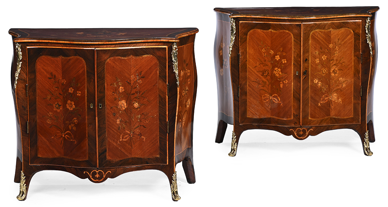 Lot 84 Pair Of Commodes Attributed To Pierre Langlois