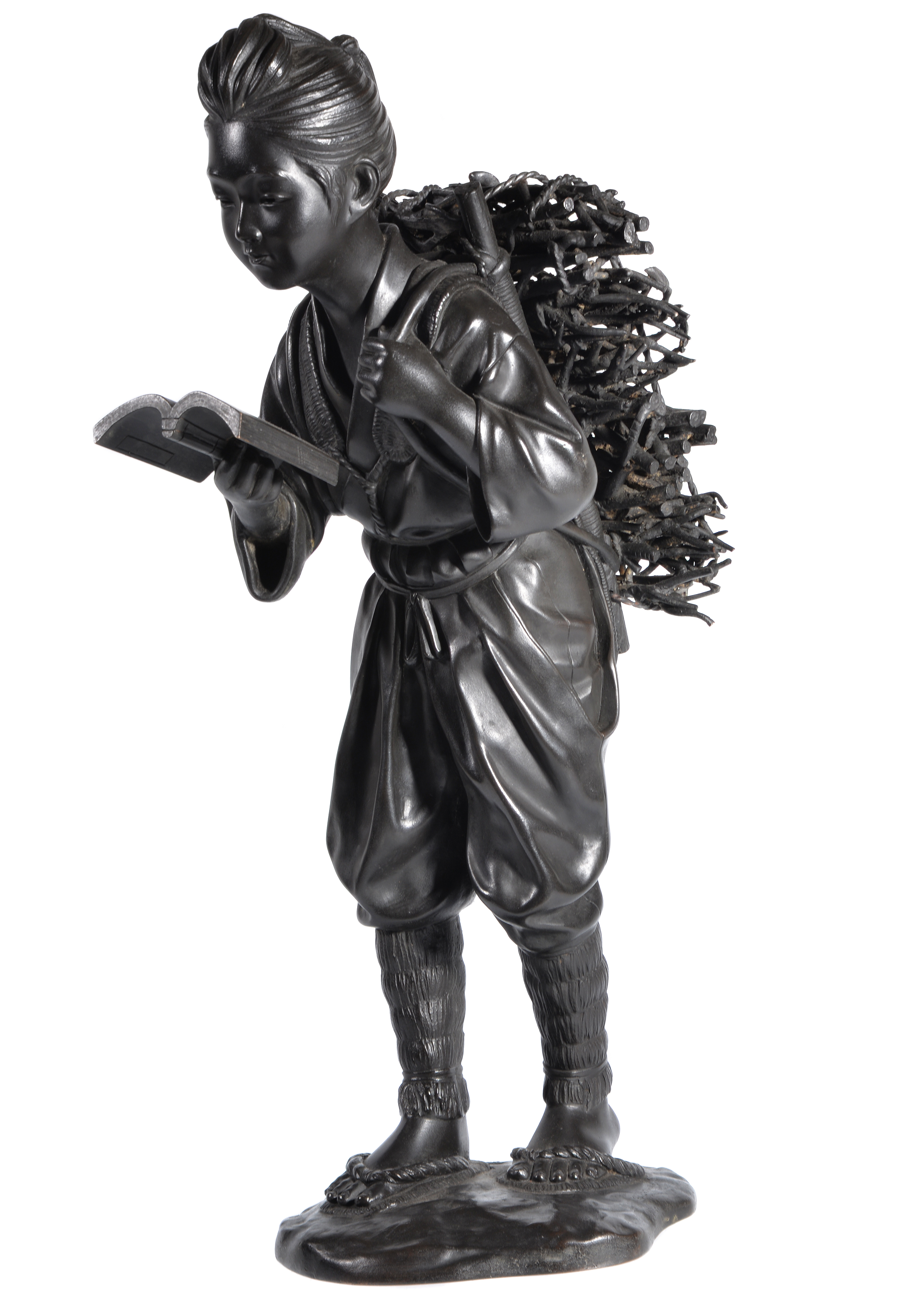 Inline Image - Takabayashi: A large bronze figure of Ninomiya Kinjiro 
Meiji-Taisho era, height 47.5cm | Est. £2,000-3,000 (+fees)