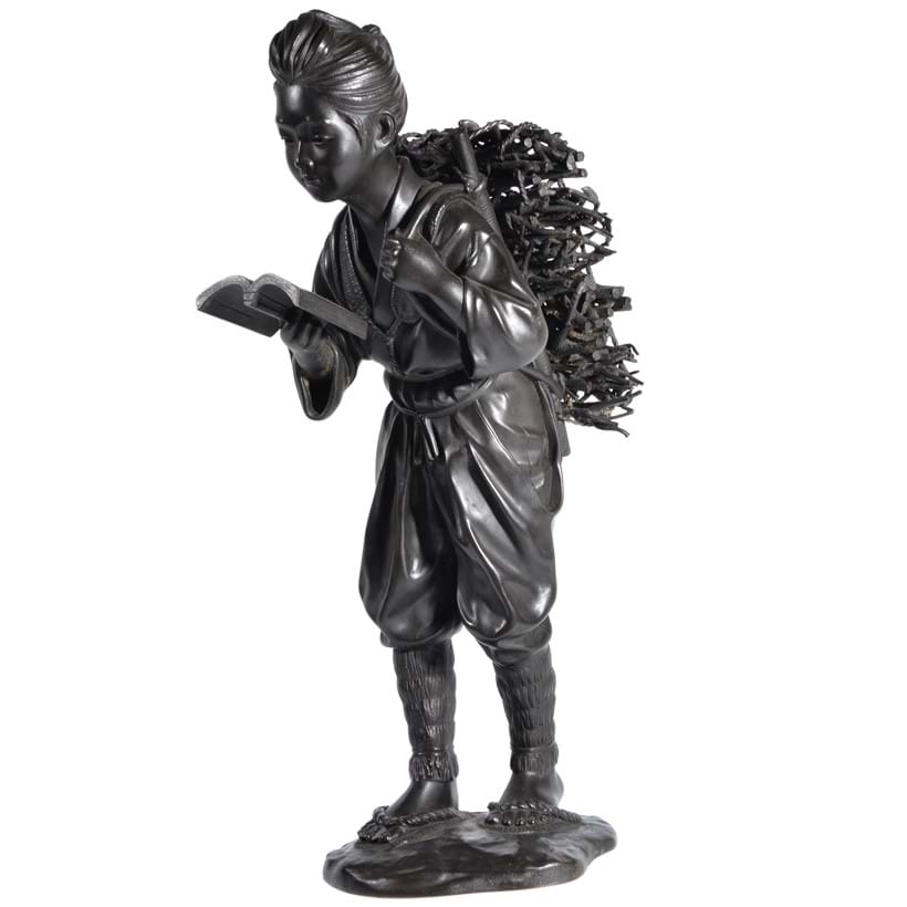 Inline Image - Takabayashi: A large bronze figure of Ninomiya Kinjiro 
Meiji-Taisho era, height 47.5cm | Est. £2,000-3,000 (+fees)