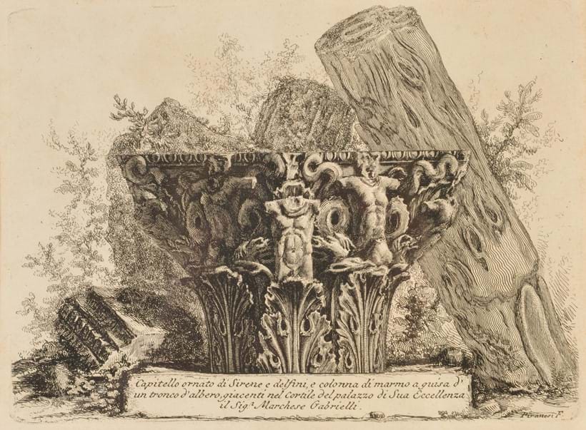 Inline Image - Lot 26: Giovanni Battista Piranesi (1720-1778), a group of seven works inc. two architectural capriccios forming the frontispieces to vol II & III respectively of Le Antichità Romane, Rome, circa 1756 | Sold for £2,232