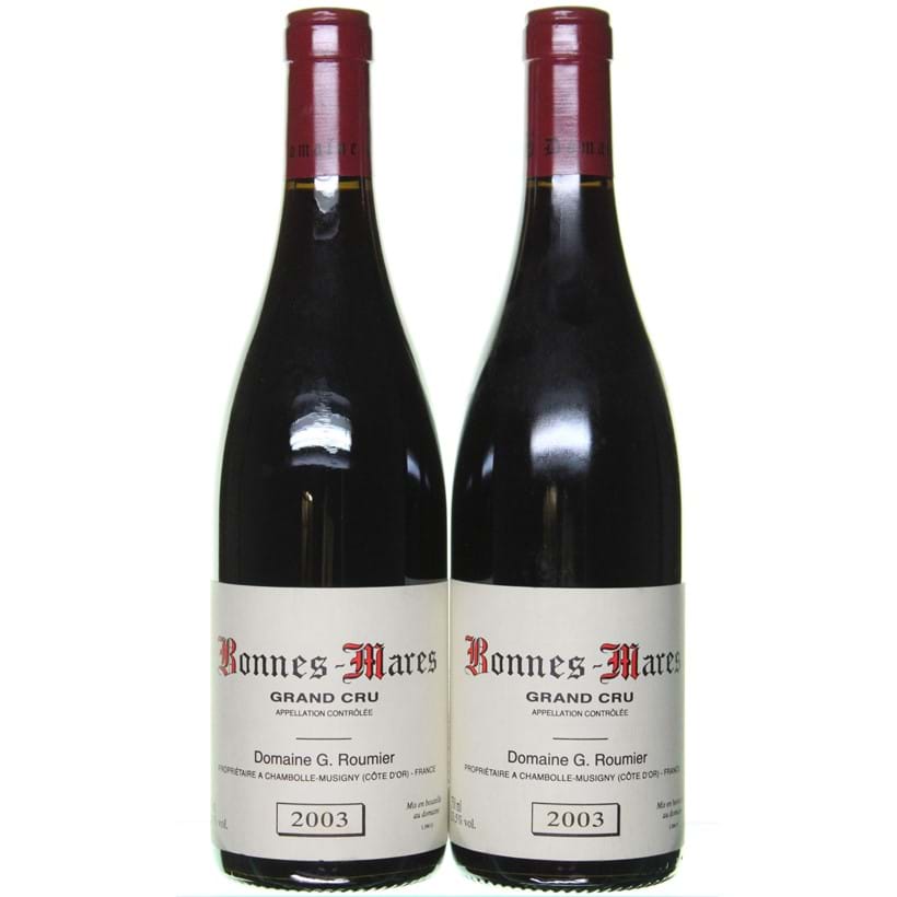 Inline Image - Lot 106: 2003 Bonnes-Mares, Grand Cru, Domaine G Roumier, 
Est. £500-800 | Sold for £1,093