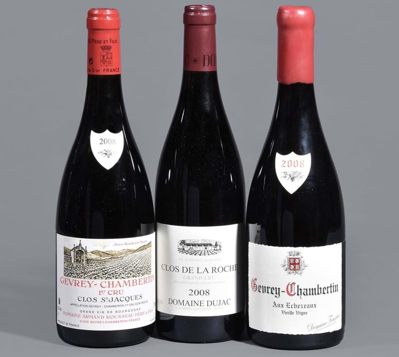 Inline Image - Lots 125, 126 and 127; 2008 red Burgundy