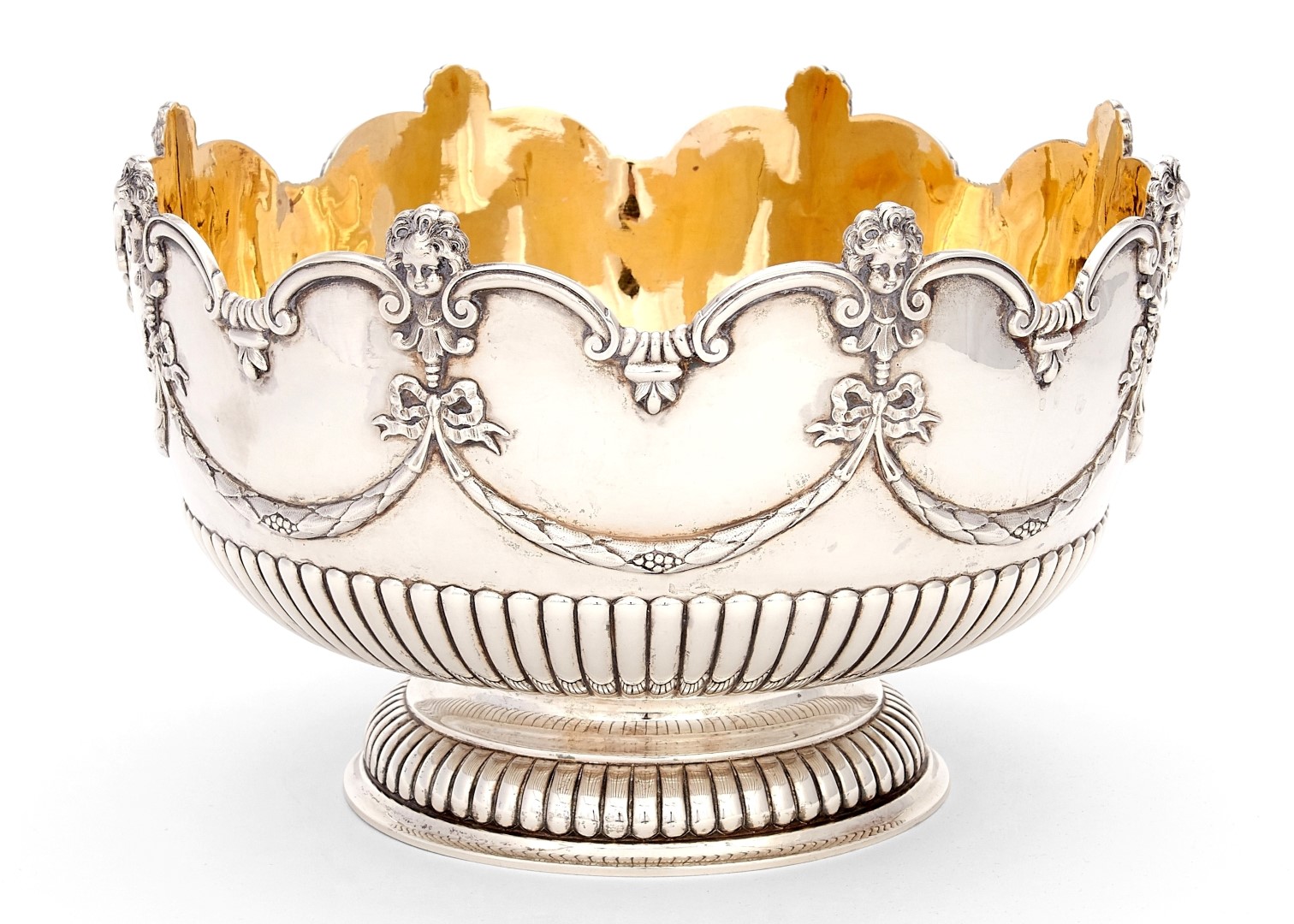 A Victorian silver monteith or punch bowl, by Garrard & Co., London, 1889