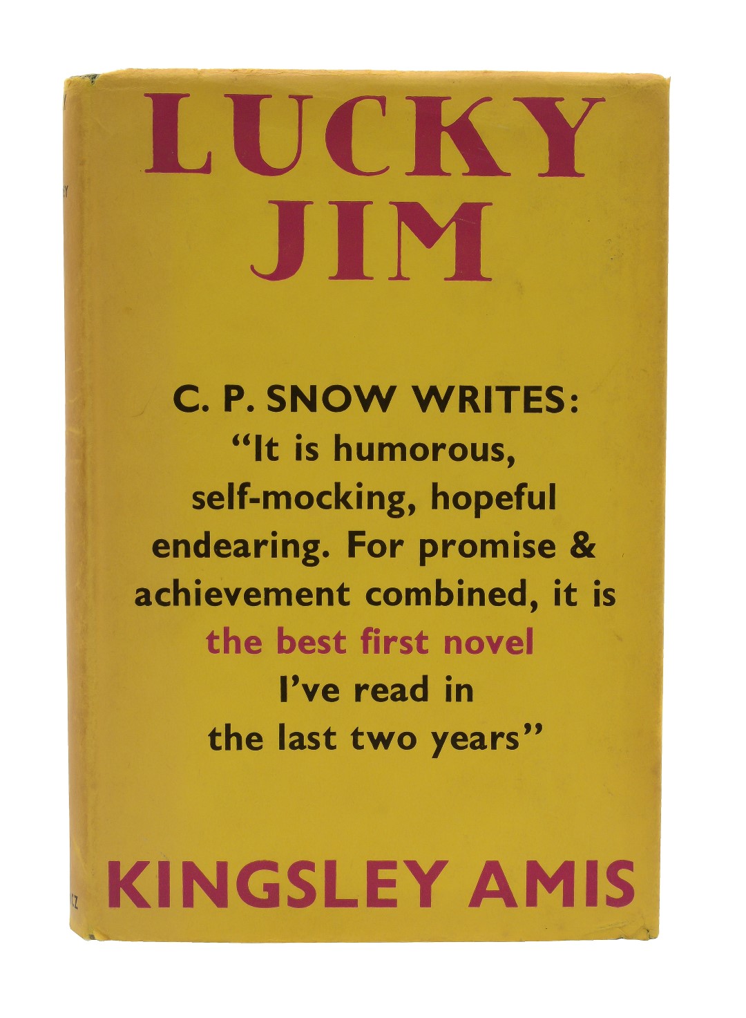 Inline Image - Kingsley Amis, Lucky Jim | first edition, signed by the author | Victor Gollancz, 1953 | est. £800-1,200, sold for £4,375