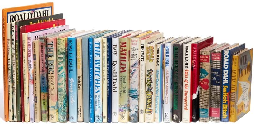 Inline Image - Roald Dahl, Charlie and the Great Glass Elevator | first American edition, ink inscription to front free endpaper, 1972 | along with several other volumes by Roald Dahl | est. £1,000-1,500, sold for £2,232