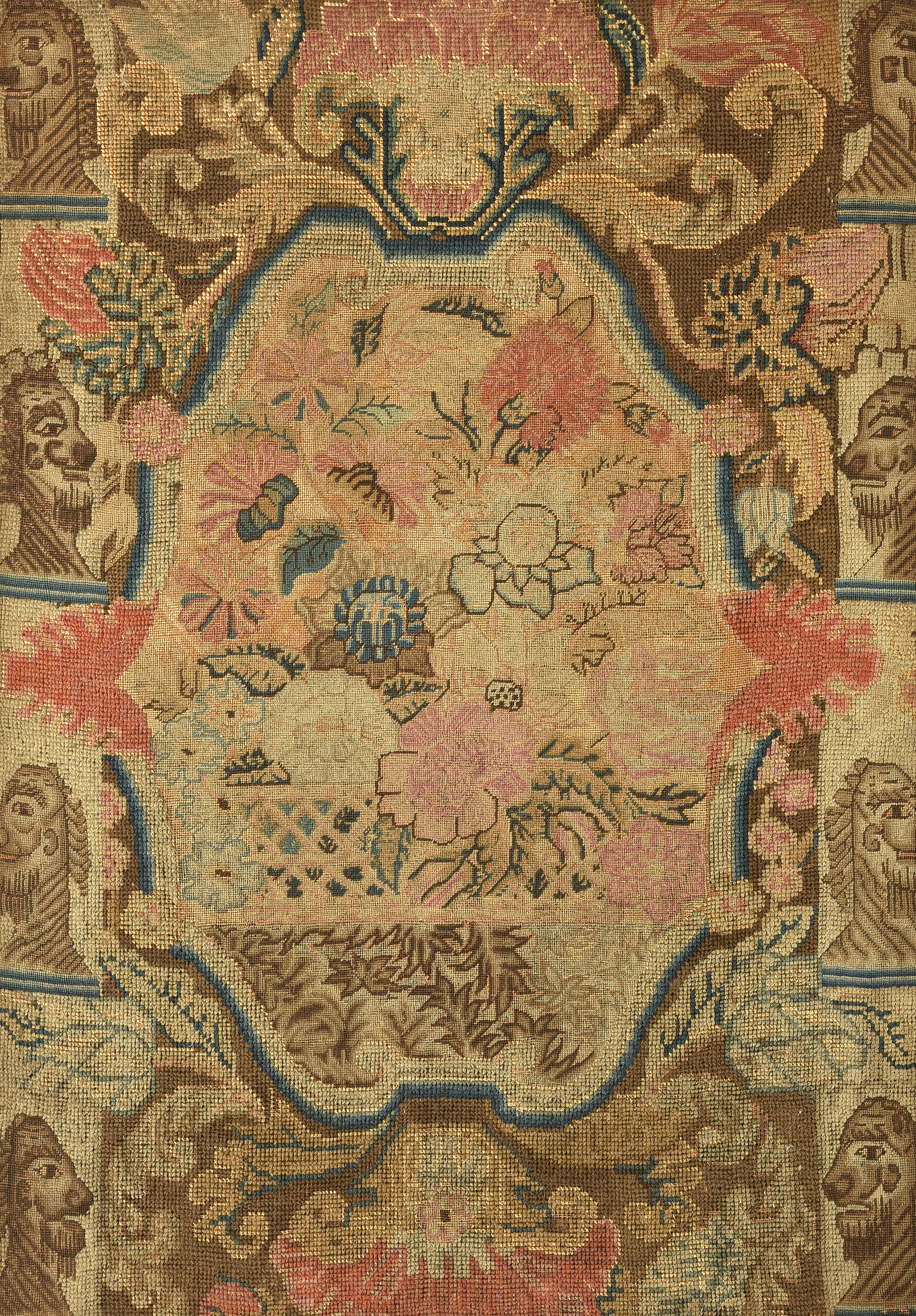 Inline Image - LOT 21: A WOOL AND SILK EMBROIDERED NEEDLEWORK PANEL, CIRCA 1740 | EST. £200-300 (+FEES)