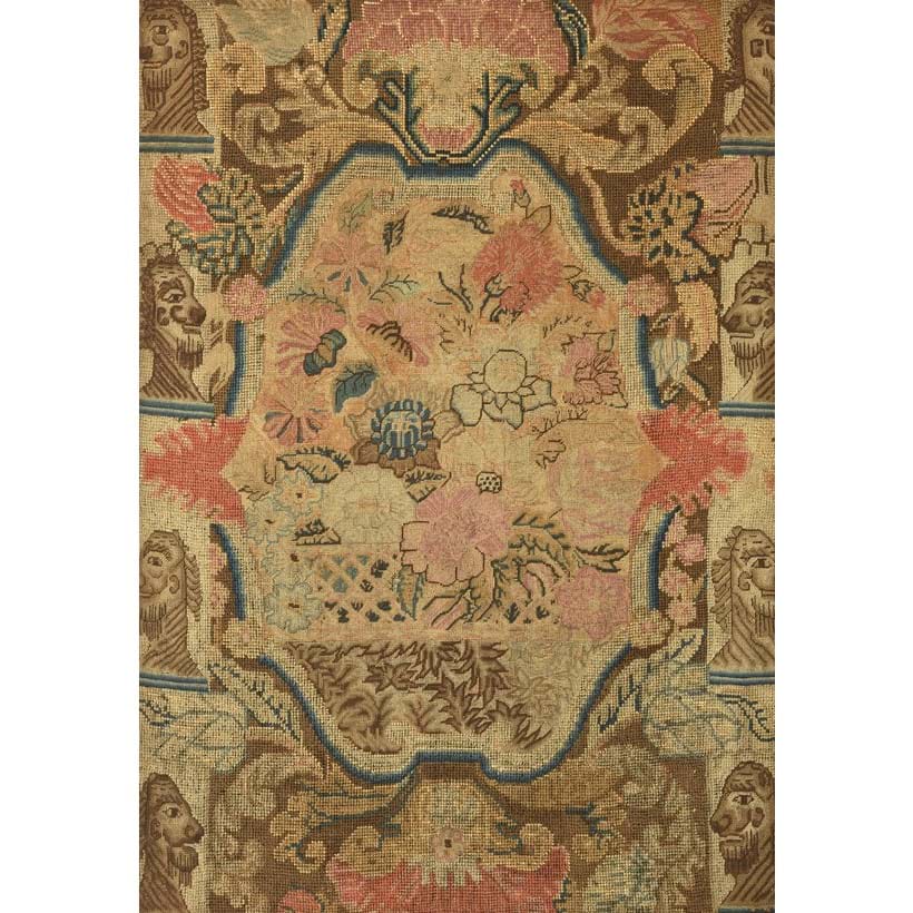 Inline Image - LOT 21: A WOOL AND SILK EMBROIDERED NEEDLEWORK PANEL, CIRCA 1740 | EST. £200-300 (+FEES)