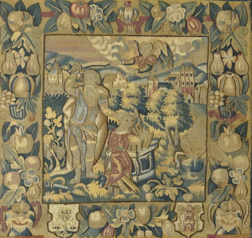 Inline Image - LOT 22: A FRANCO-FLEMISH, PROBABLY BRUSSELS, TAPESTRY PANEL DEPICTING THE SACRIFICE OF ISAAC, MID 17TH CENTURY | EST. £400-600 (+FEES)