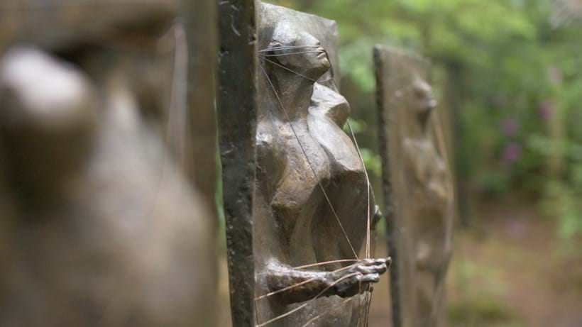 Inline Image - Lot 28: λ Michael Ayrton (British, 1921-1975) 'Triptych I: Emerging Figure I, II and III', conceived in 1966 Bronze and copper wire, mounted on wood plinths | Est. £20,000-30,000 (+fees)