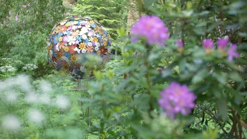 Inline Image - Lot 359: Ruth Moilliet (British, b. 1971), 'Large Pollination Bees & Butterflies', stainless steel and anodised aluminium Edition of 5 135cm diameter | Est. £20,000-30,000 (+fees)