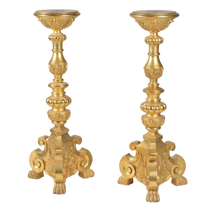 Inline Image - Lot 184: A pair of giltwood torchere stands from the workshops of Thomas Messel | Est. £500-800 (+fees)