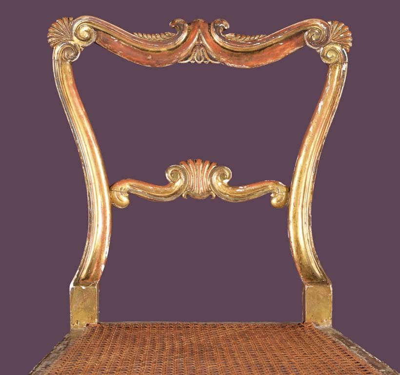 Inline Image - Lot 15: George IV gilt wood side chairs, attributed to Gillows of Lancaster | Est. £500-700 (+fees)